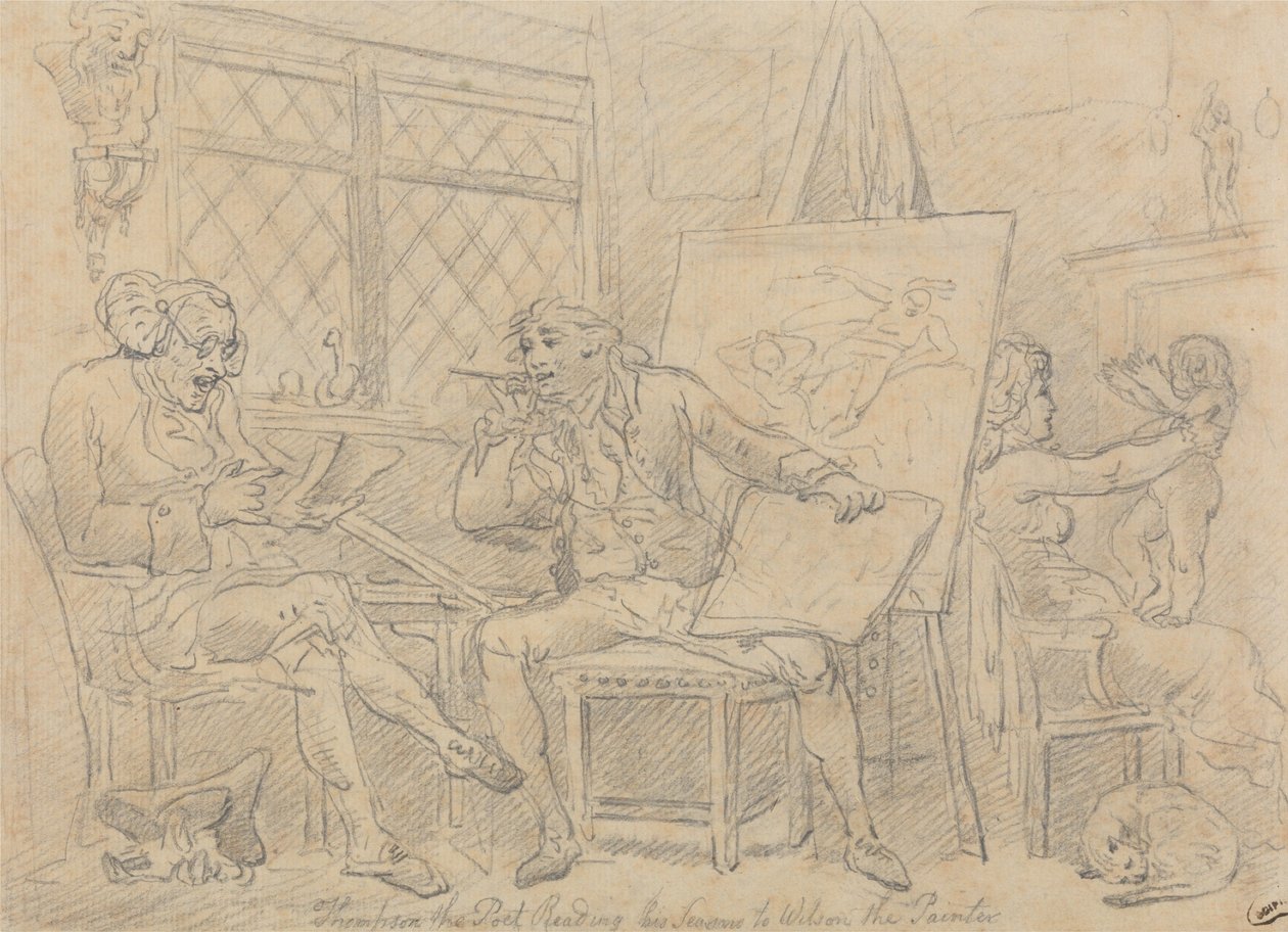 Historioitsija, joka inspiroi nuoren taiteilijan mielikuvitusta tekijältä Thomas Rowlandson