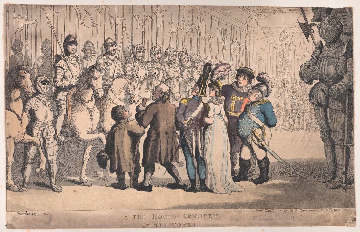 Hevosarmeija tornissa, 1. tammikuuta 1800, 1. tammikuuta 1800. tekijältä Thomas Rowlandson