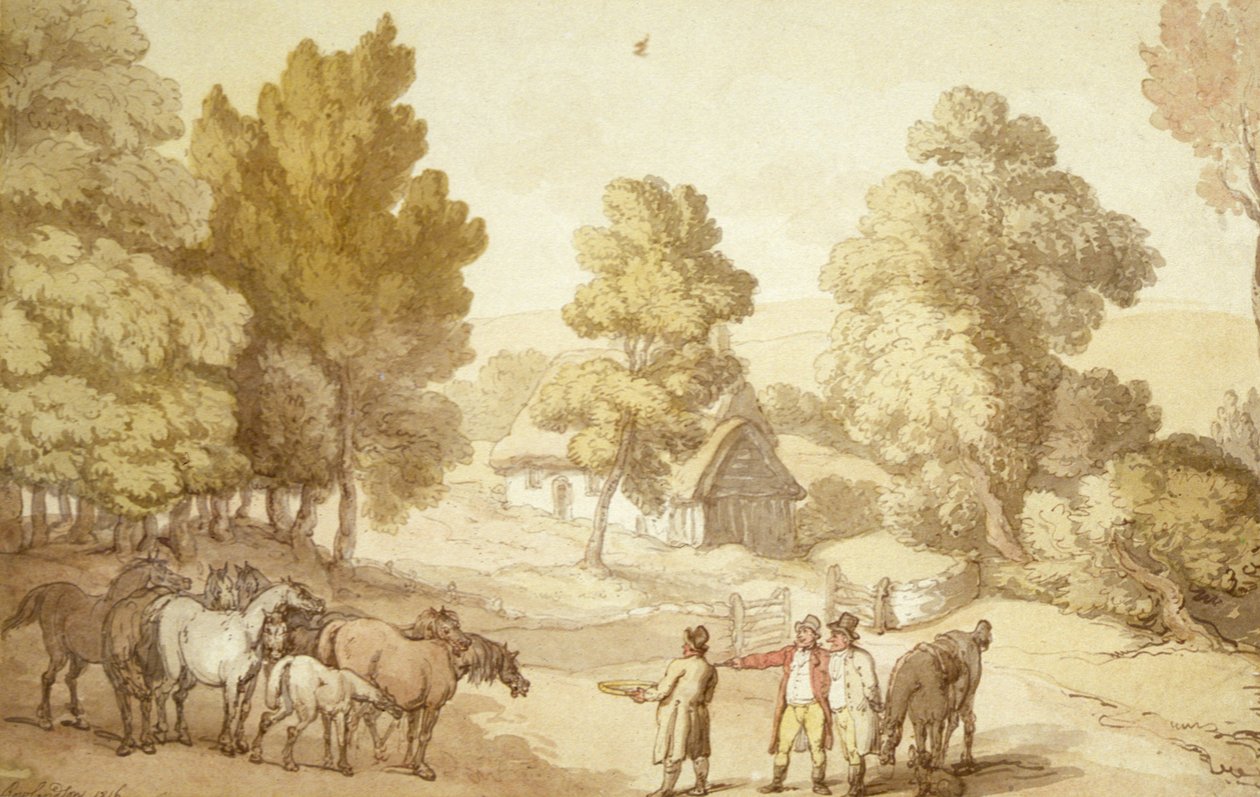 Hevoskauppias tekijältä Thomas Rowlandson