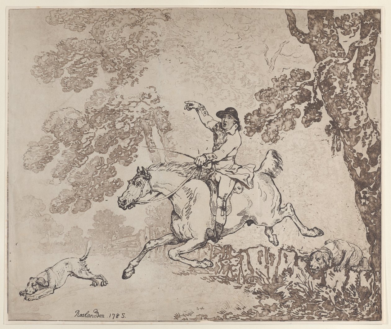 Metsästäjä tekijältä Thomas Rowlandson