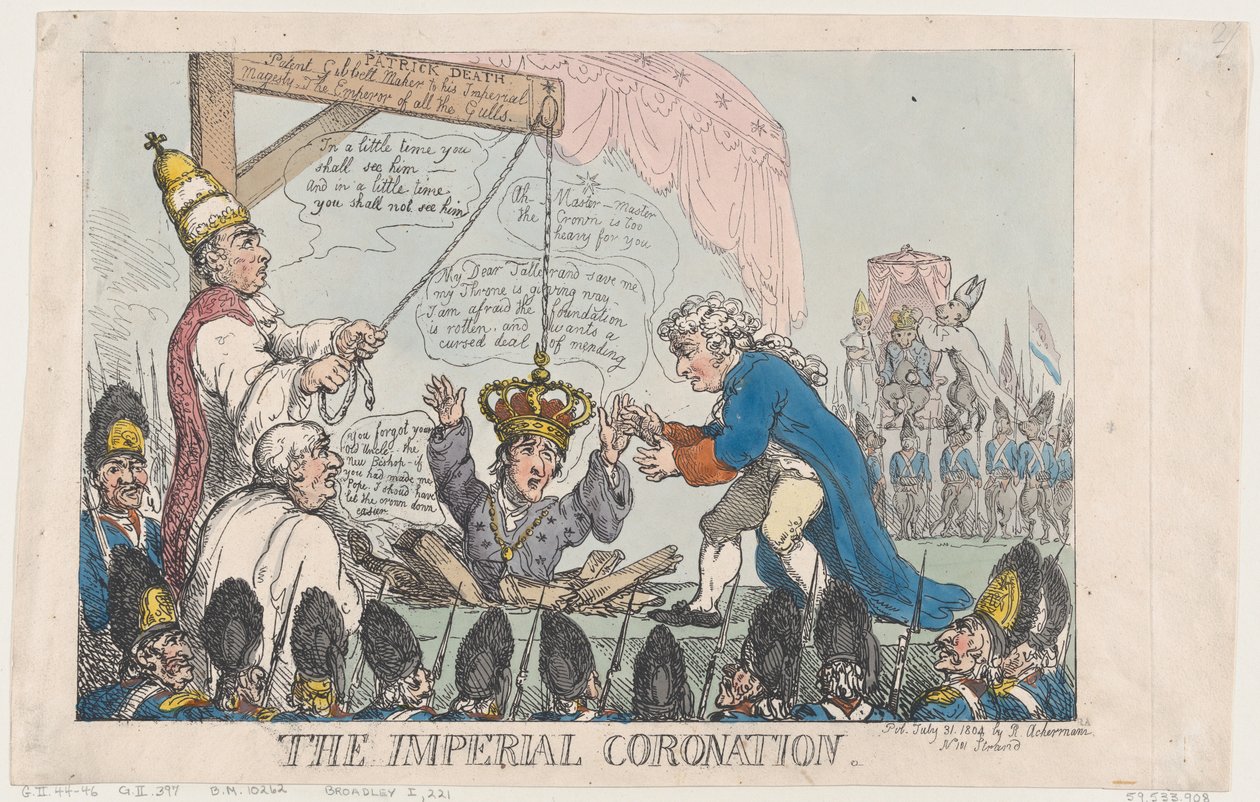 Keisarillinen kruunaus, 31. heinäkuuta 1804, 31. heinäkuuta 1804. tekijältä Thomas Rowlandson