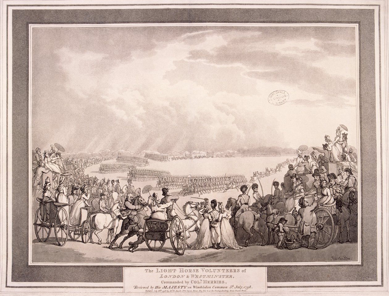 The Light Horse Volunteers of London & Westminster, 1798. tekijältä Thomas Rowlandson