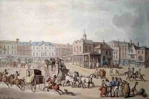 Market Place, Kingston-upon-Thames tekijältä Thomas Rowlandson
