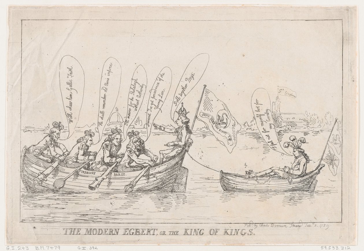 Moderni Egbert eli Kuninkaiden kuningas, 8. tammikuuta 1789, 8. tammikuuta 1789. tekijältä Thomas Rowlandson