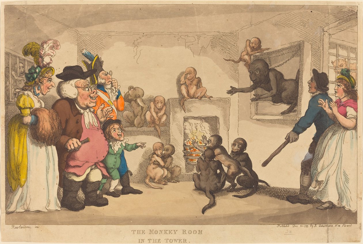 Apinahuone tornissa tekijältä Thomas Rowlandson