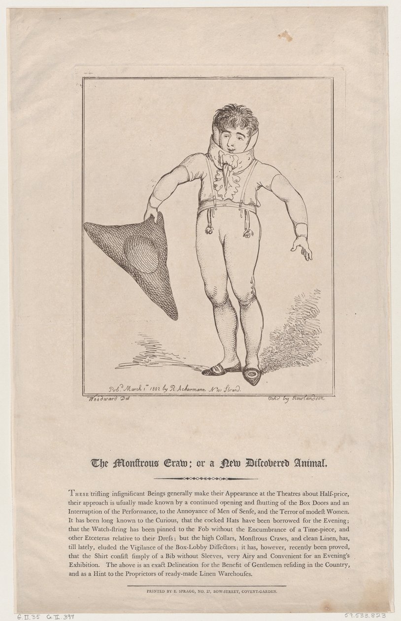 Monstrous Craw eli uusi löydetty eläin, 1. maaliskuuta 1802, 1. maaliskuuta 1802. tekijältä Thomas Rowlandson