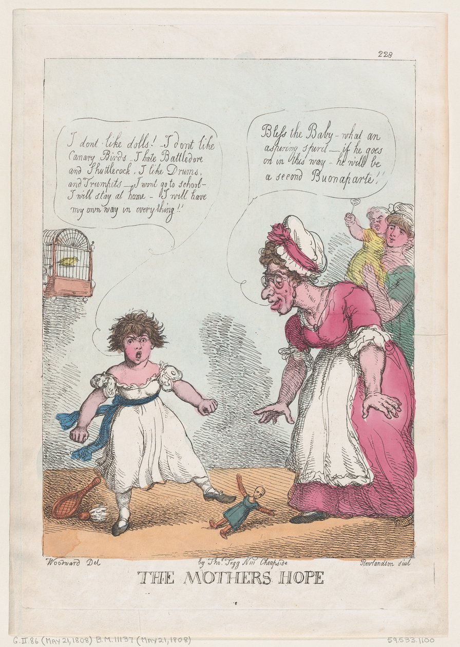 Äidin toivo, 21. toukokuuta 1808, 21. toukokuuta 1808. tekijältä Thomas Rowlandson