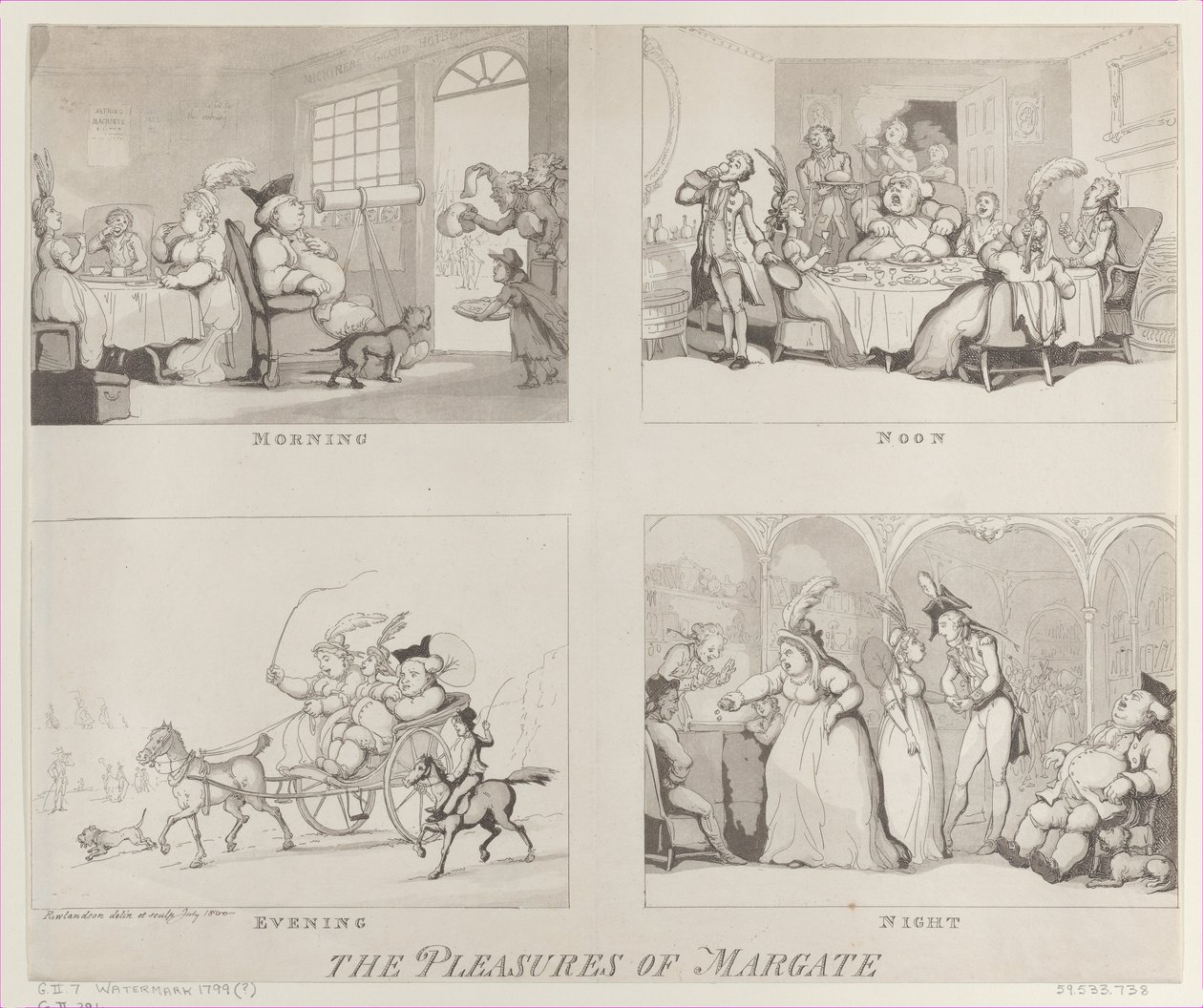 The Pleasures of Margate, 25. heinäkuuta 1800, 25. heinäkuuta 1800. tekijältä Thomas Rowlandson