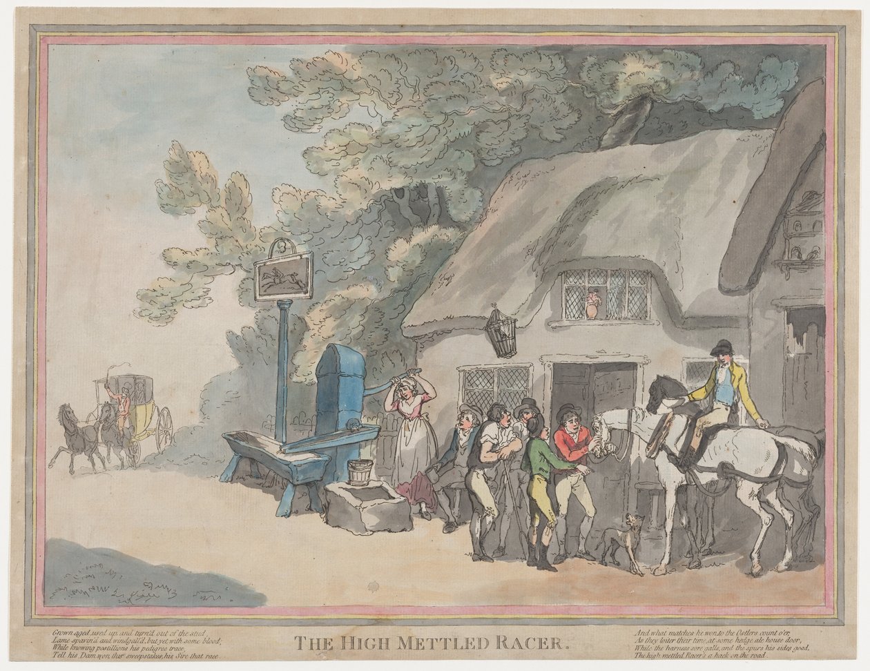 Posthevonen (teoksesta The Life of a Racehorse, or The High-Mettled Racer) tekijältä Thomas Rowlandson