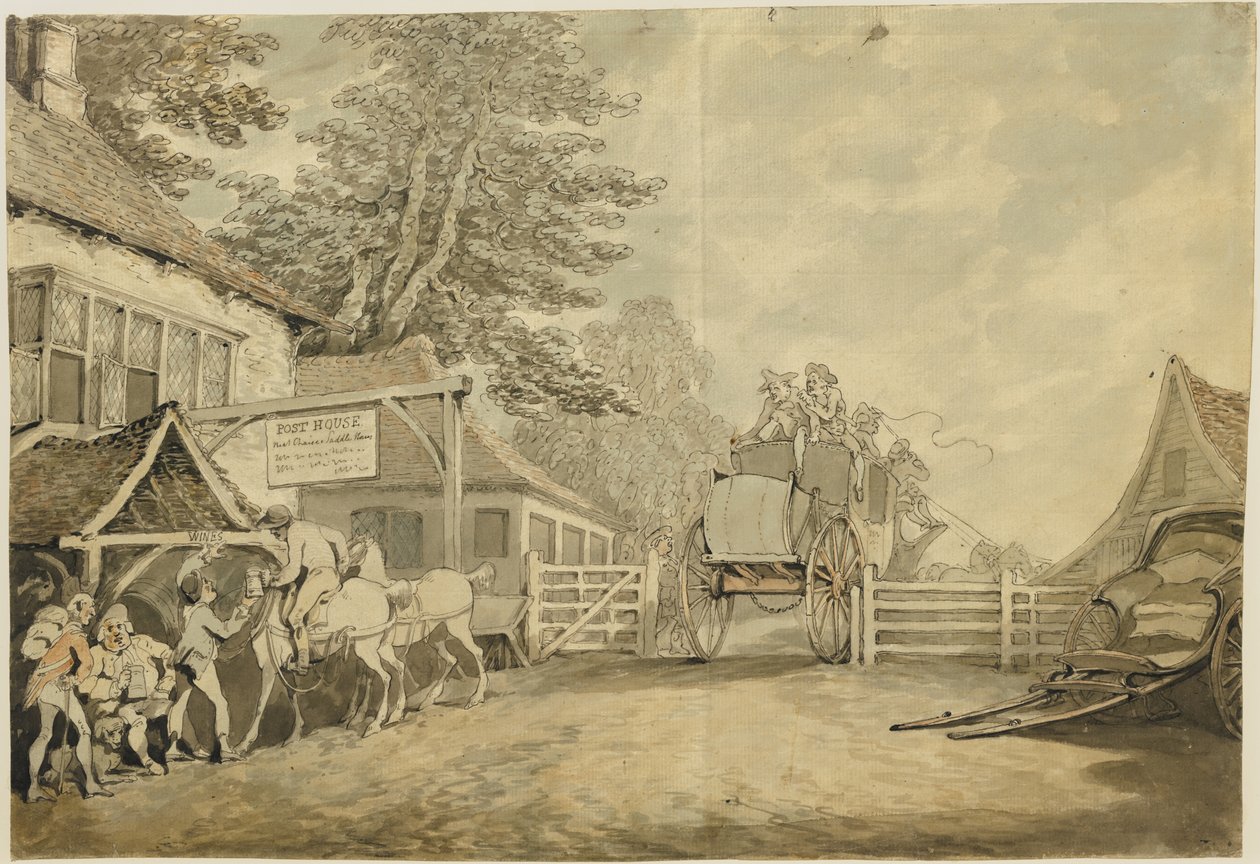 Postitalo, n. 1778–1780 tekijältä Thomas Rowlandson
