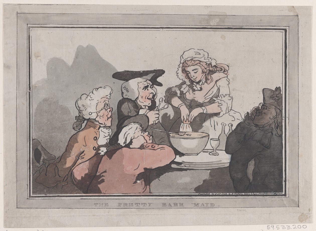 The Pretty Barr Maid, 20. lokakuuta 1786, 20. lokakuuta 1786. tekijältä Thomas Rowlandson