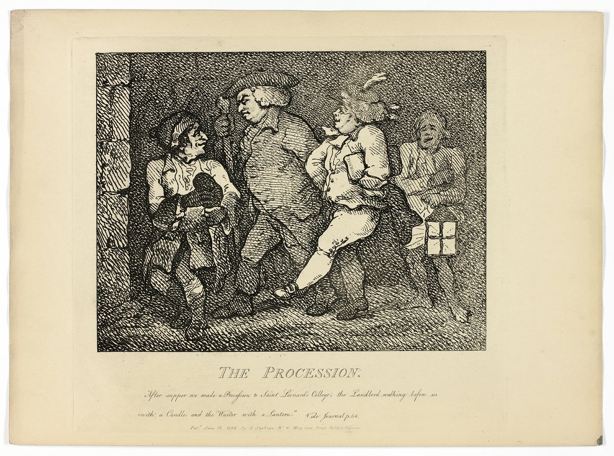 Kulkue, Boswellin Hebridien kiertomatkasta. tekijältä Thomas Rowlandson