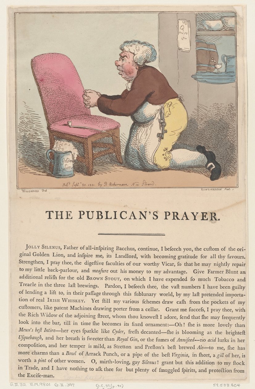 Publikaanin rukous, 20. syyskuuta 1801, 20. syyskuuta 1801. tekijältä Thomas Rowlandson