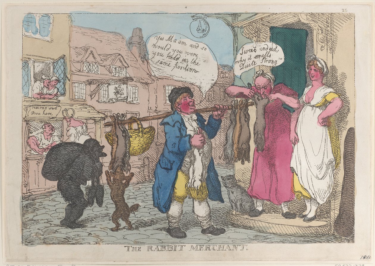 Kanikauppias, 1810, 1810. tekijältä Thomas Rowlandson