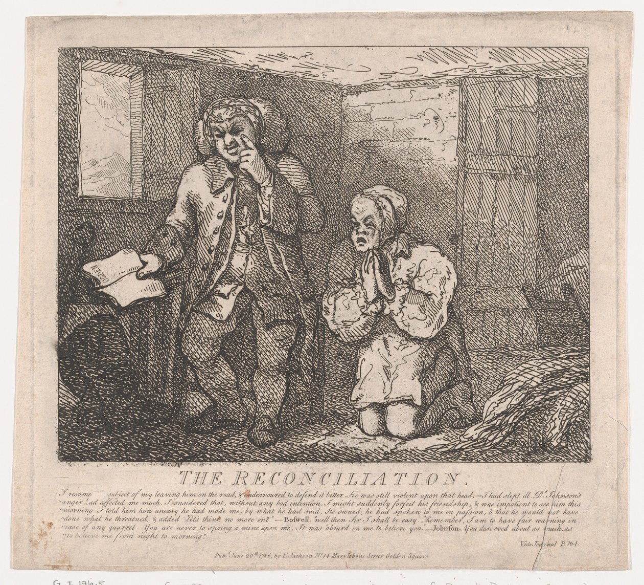 The Conciliation Picturesque Beauties of Boswell, Toinen osa, 20. kesäkuuta 1786, 20. kesäkuuta 1786 tekijältä Thomas Rowlandson