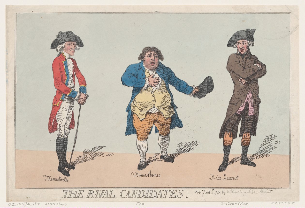 Kilpailijaehdokkaat, 8. huhtikuuta 1784, 8. huhtikuuta 1784. tekijältä Thomas Rowlandson