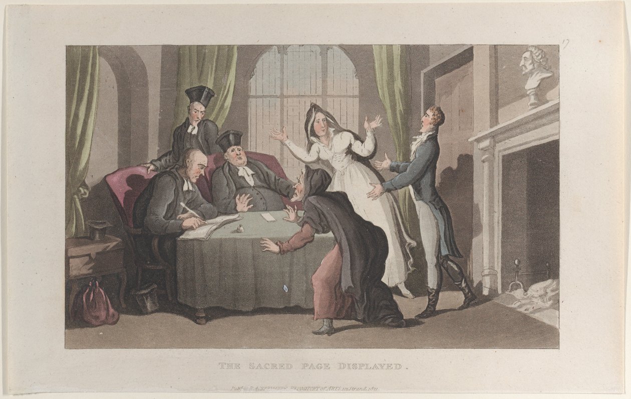 The Sacred Page Displayed, Journal of Sentimental Travels in the Southern Provinces..., 1821. tekijältä Thomas Rowlandson