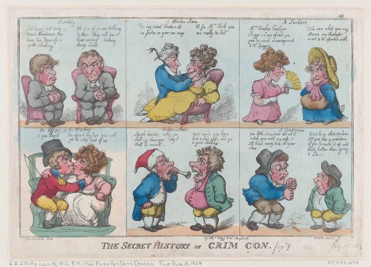 Crim Conin salainen historia, kuva 1, 18. elokuuta 1808, 18. elokuuta 1808. tekijältä Thomas Rowlandson