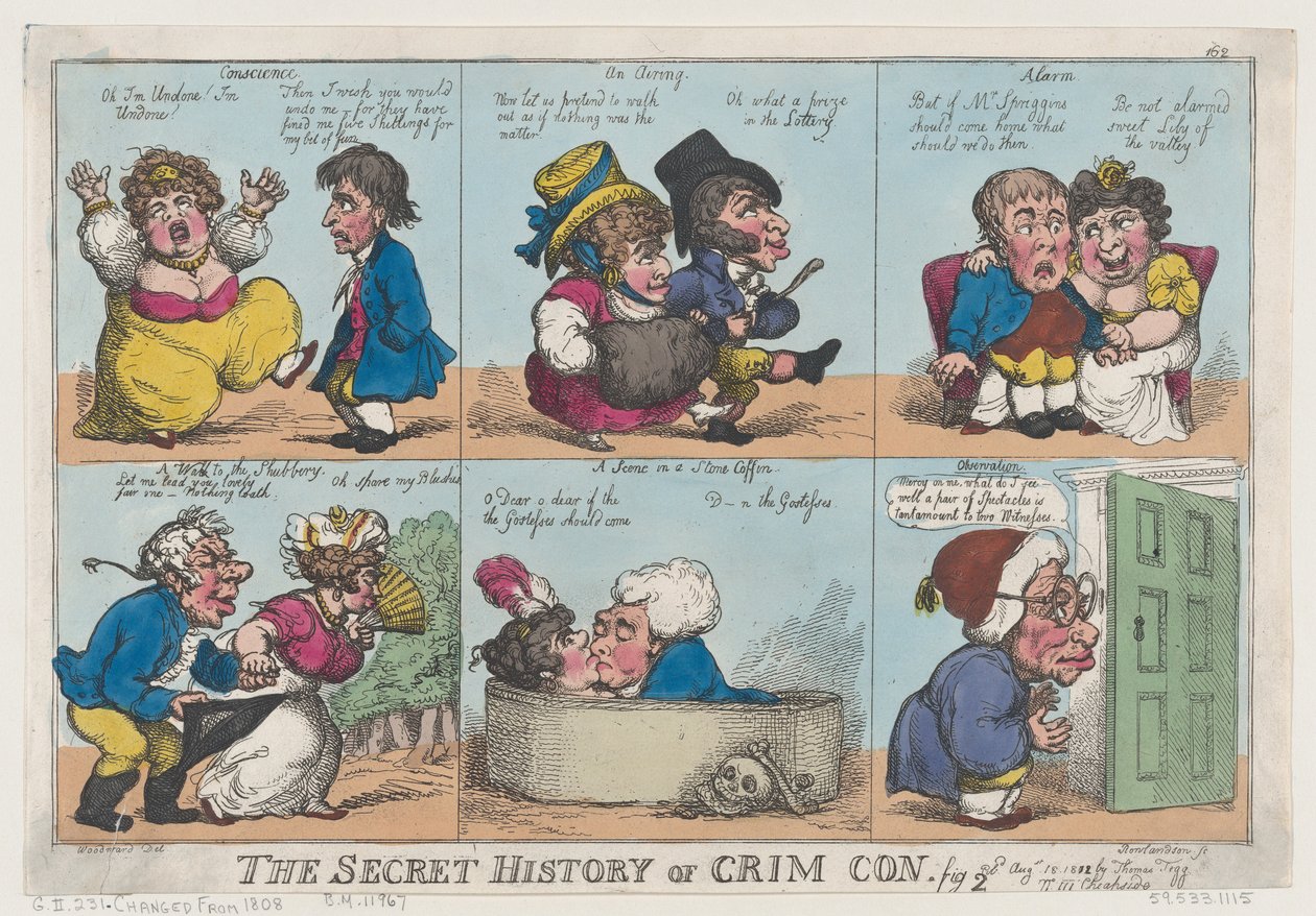 Rikollisuuden salainen historia -kokoonpano. 2, 18. elokuuta 1812., 18. elokuuta 1812. tekijältä Thomas Rowlandson