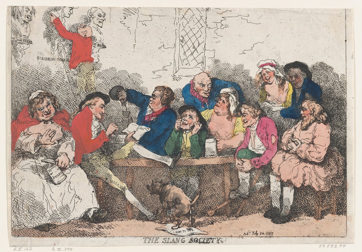 The Slang Society, 24. heinäkuuta 1785, 24. heinäkuuta 1785. tekijältä Thomas Rowlandson