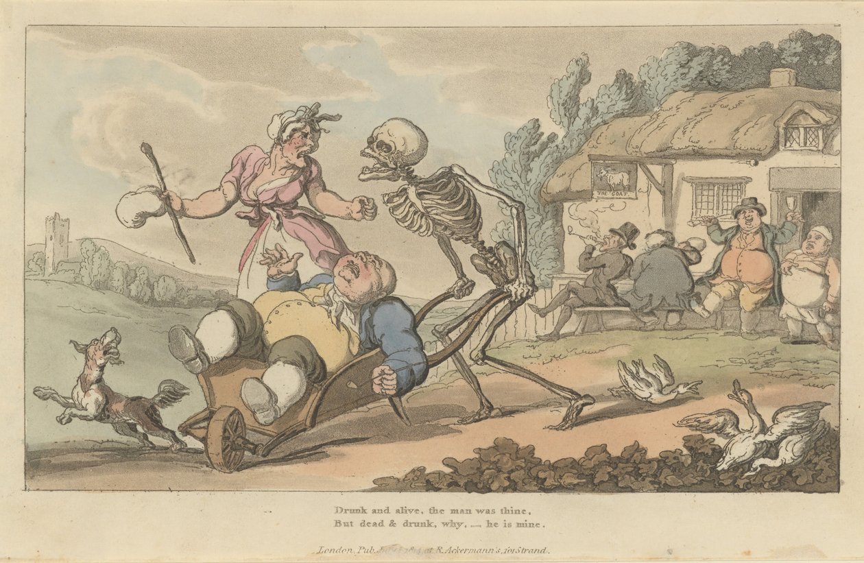 The Sot The English Dance of Death, levy 12, heinäkuu 1814. tekijältä Thomas Rowlandson