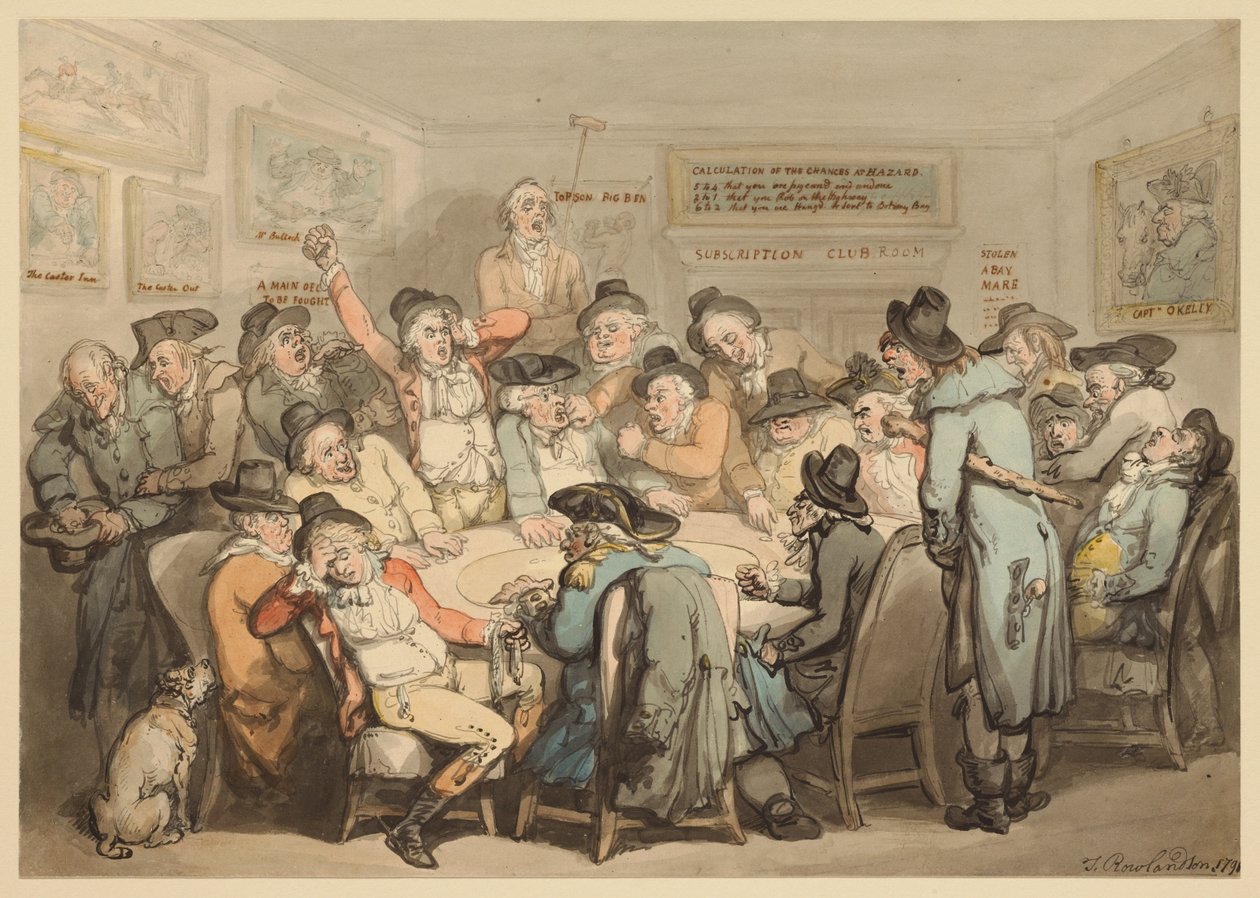 Tilausklubin huone tekijältä Thomas Rowlandson