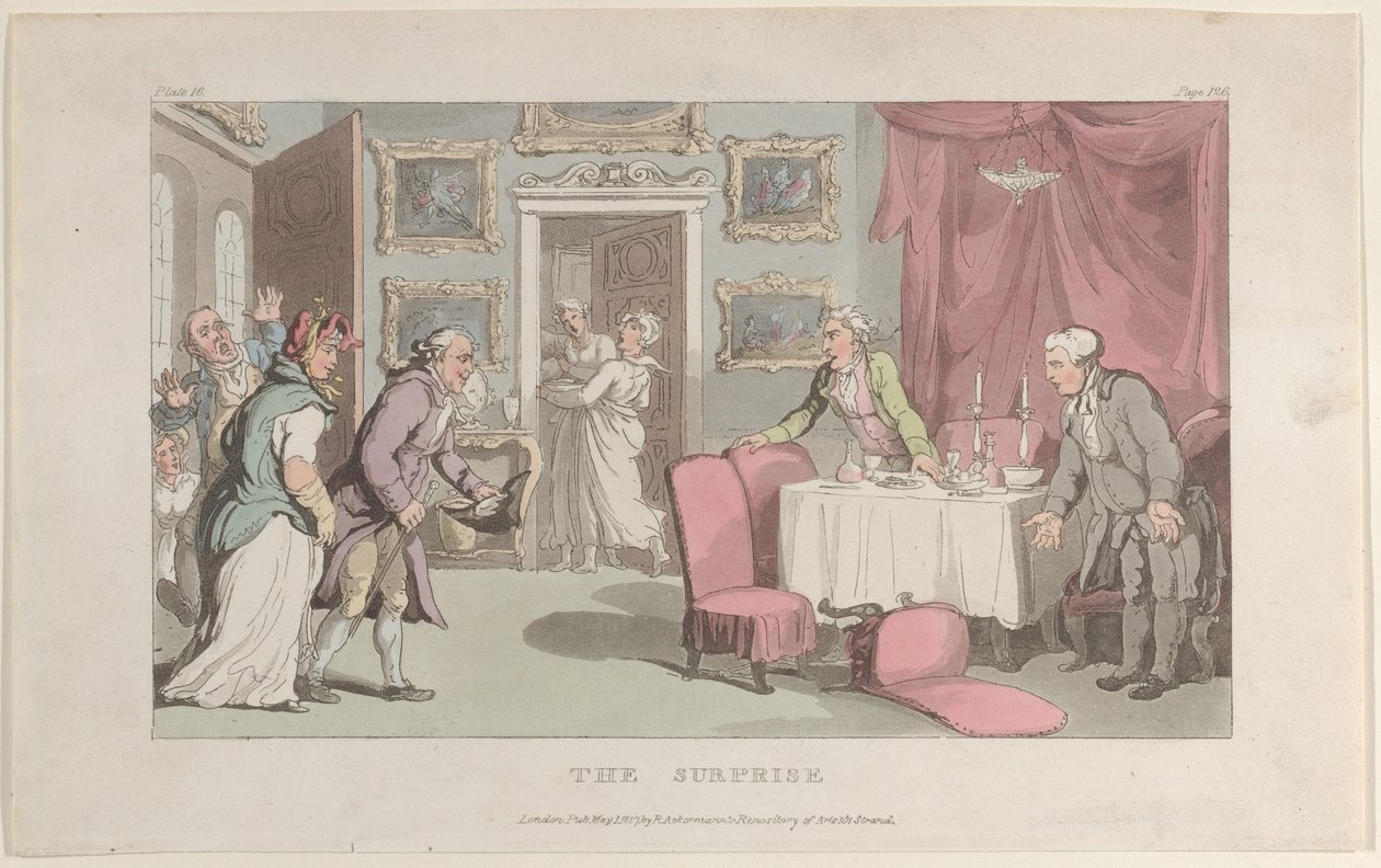 The Surprise, The Vicar of Wakefield, 1. toukokuuta 1817., 1. toukokuuta 1817. tekijältä Thomas Rowlandson