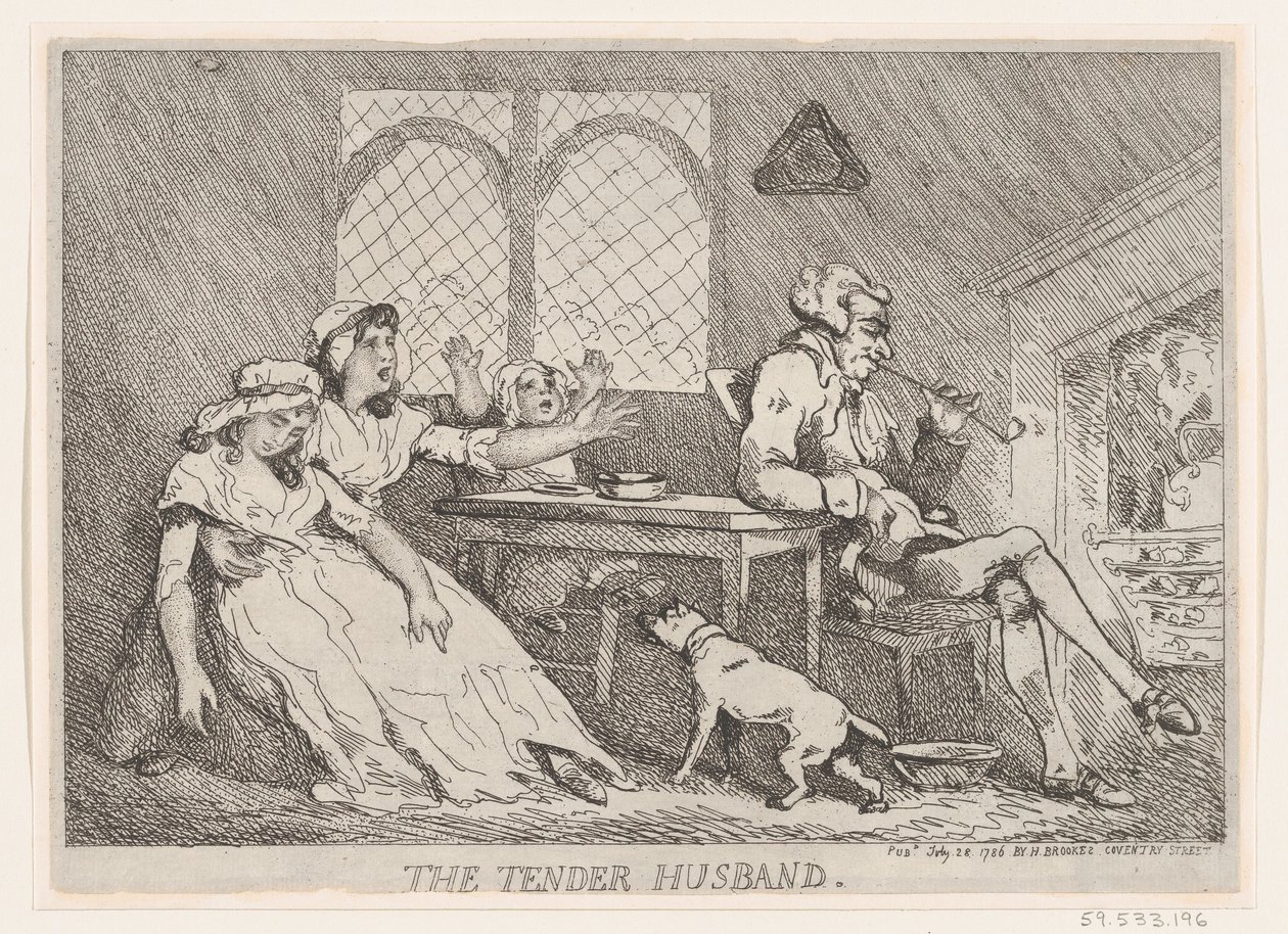 Kiltti aviomies, 28. heinäkuuta 1786, 28. heinäkuuta 1786. tekijältä Thomas Rowlandson