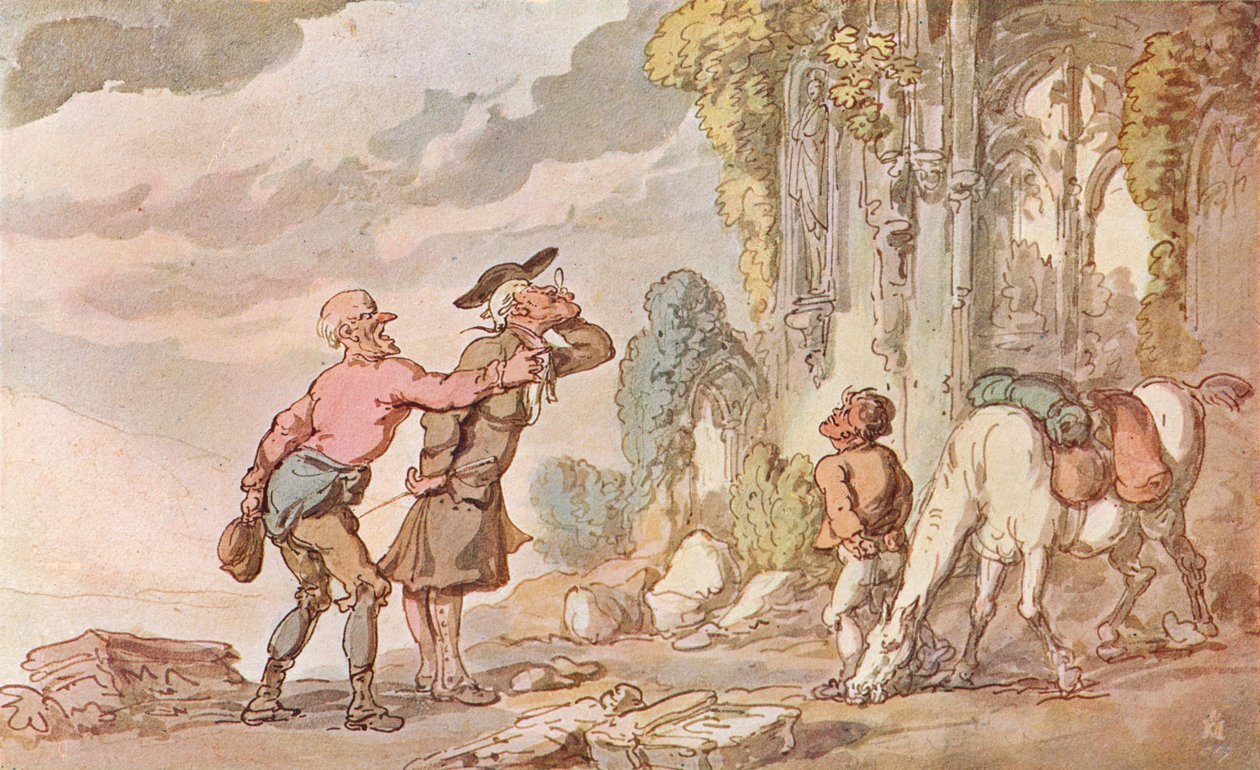 Tohtori syntaksin kiertue maalauksellista etsimässä, 1800-luku, 1907 tekijältä Thomas Rowlandson