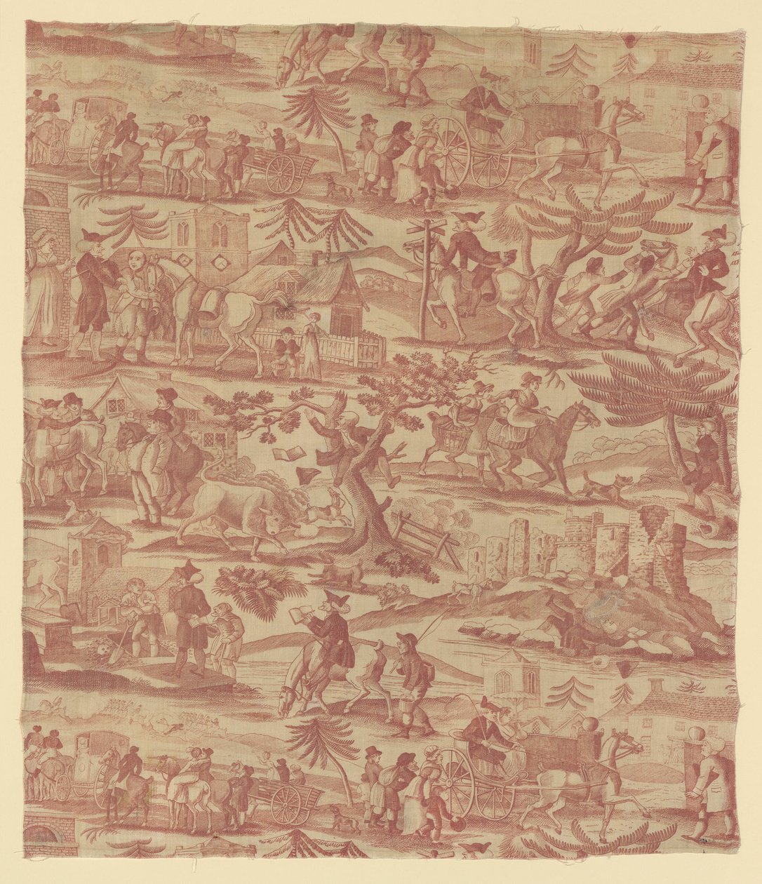 The Travels of Doctor Syntax (sisustuskangas) tekijältä Thomas Rowlandson