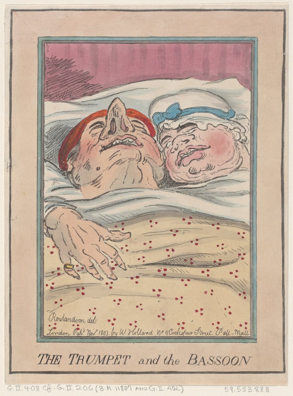 Trumpetti ja fagotti, marraskuu 1803, marraskuu 1803. tekijältä Thomas Rowlandson