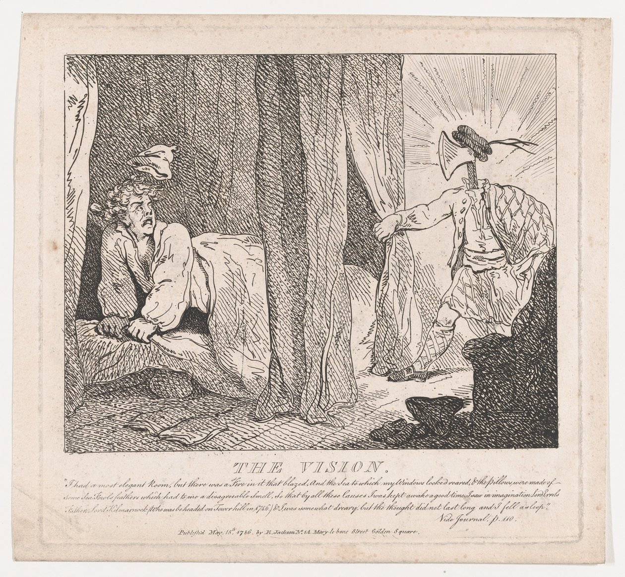 The Vision Picturesque Beauties of Boswell, osa toinen, 15. toukokuuta 1786., 15. toukokuuta 1786. tekijältä Thomas Rowlandson