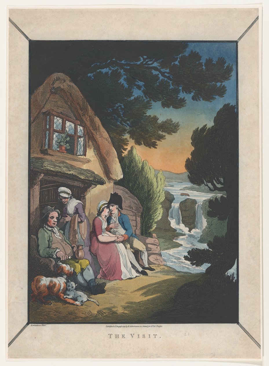Vierailu, 1. elokuuta 1799, 1. elokuuta 1799. tekijältä Thomas Rowlandson