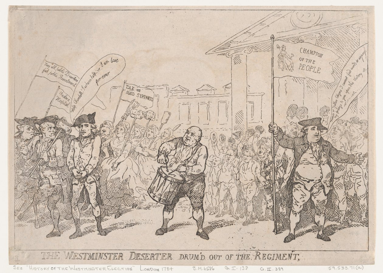 Westminster Deserter -rumpu rykmentistä, 18. toukokuuta 1784, 18. toukokuuta 1784. tekijältä Thomas Rowlandson