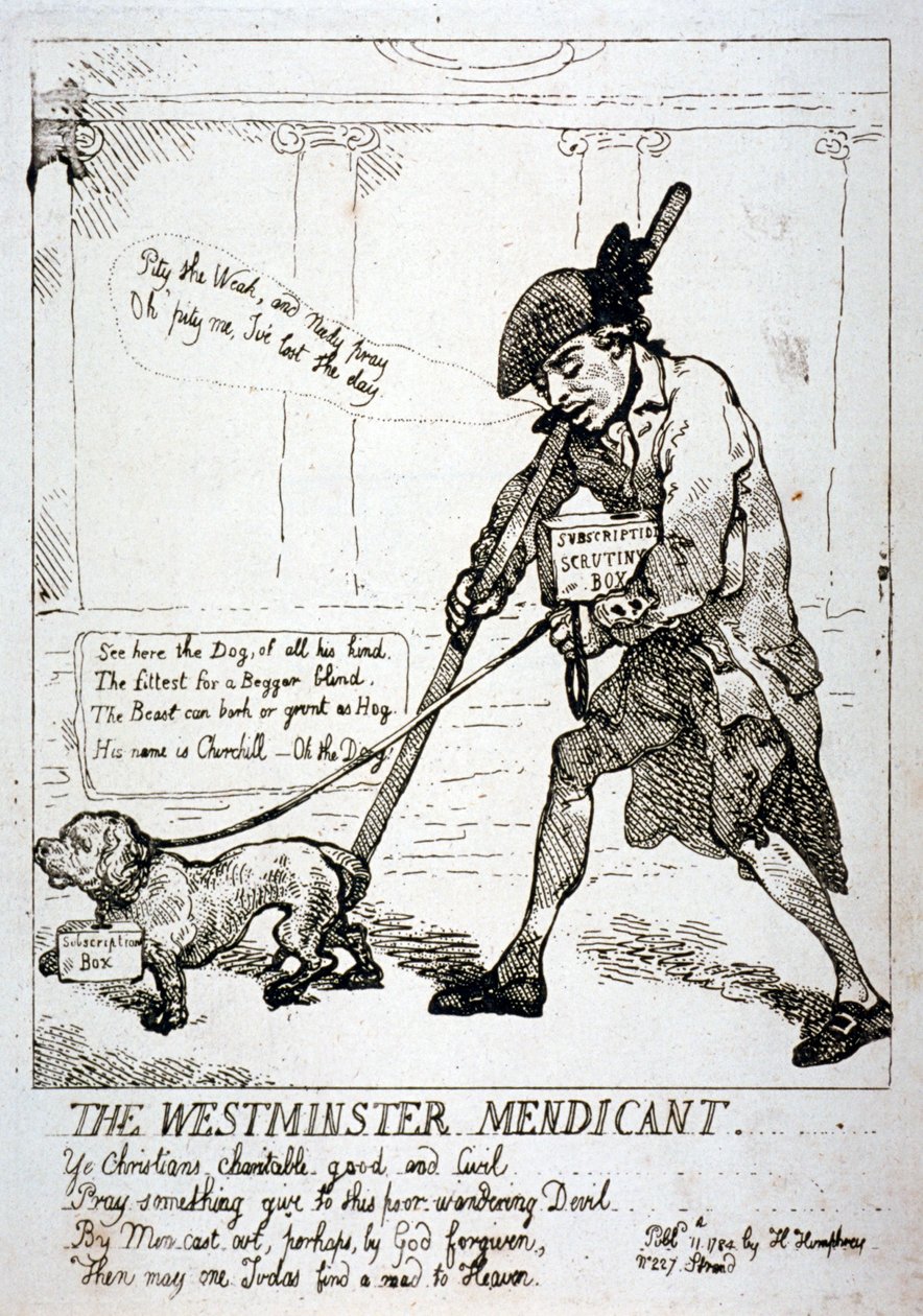"Westminsterin parjaaja", 1784 tekijältä Thomas Rowlandson