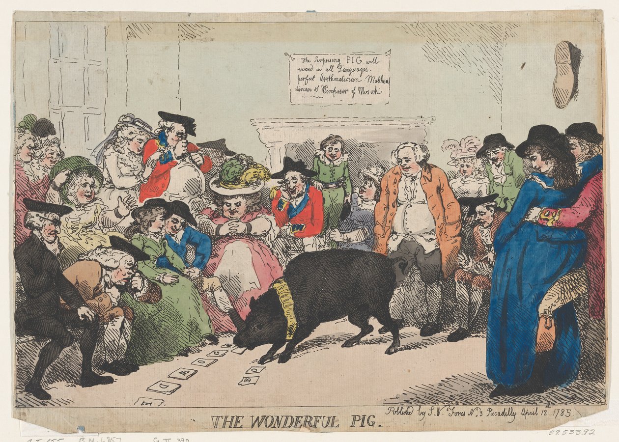 The Wonderful Pig, 12. huhtikuuta 1785, 12. huhtikuuta 1785. tekijältä Thomas Rowlandson