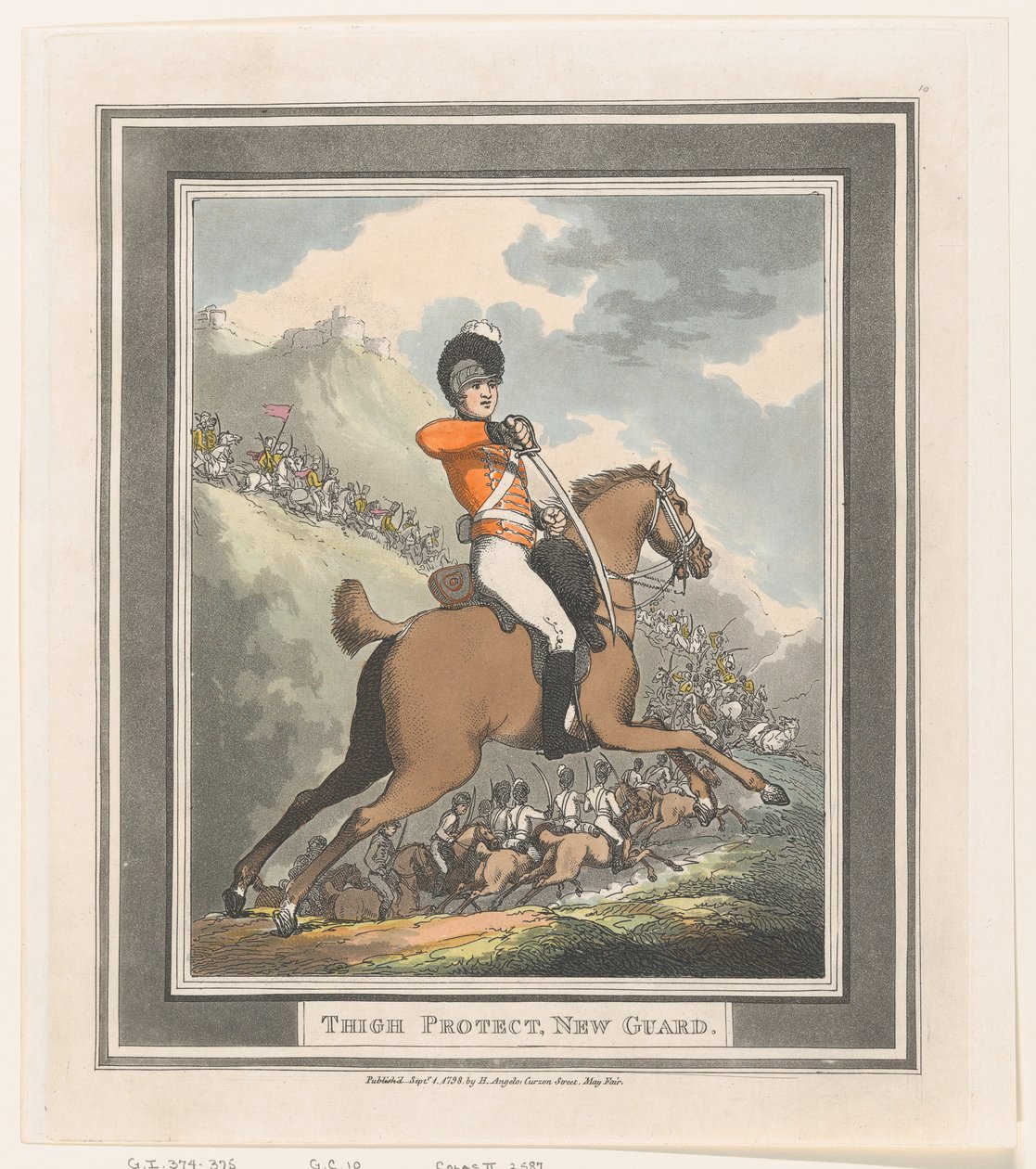Thigh Protect, New Guard, 1. syyskuuta 1798, 1. syyskuuta 1798. tekijältä Thomas Rowlandson