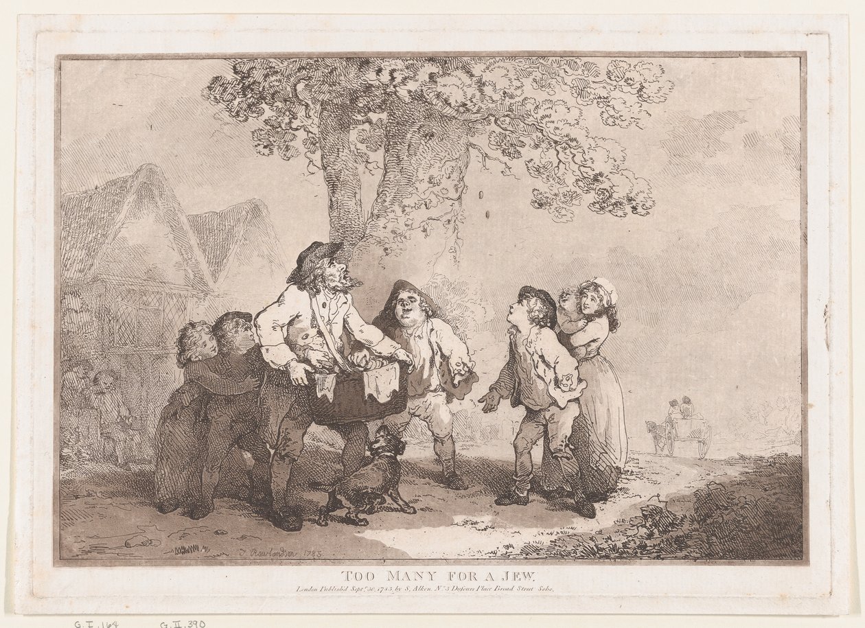 Liikaa juutalaiselle, 20.9.1785., 20.9.1785. tekijältä Thomas Rowlandson