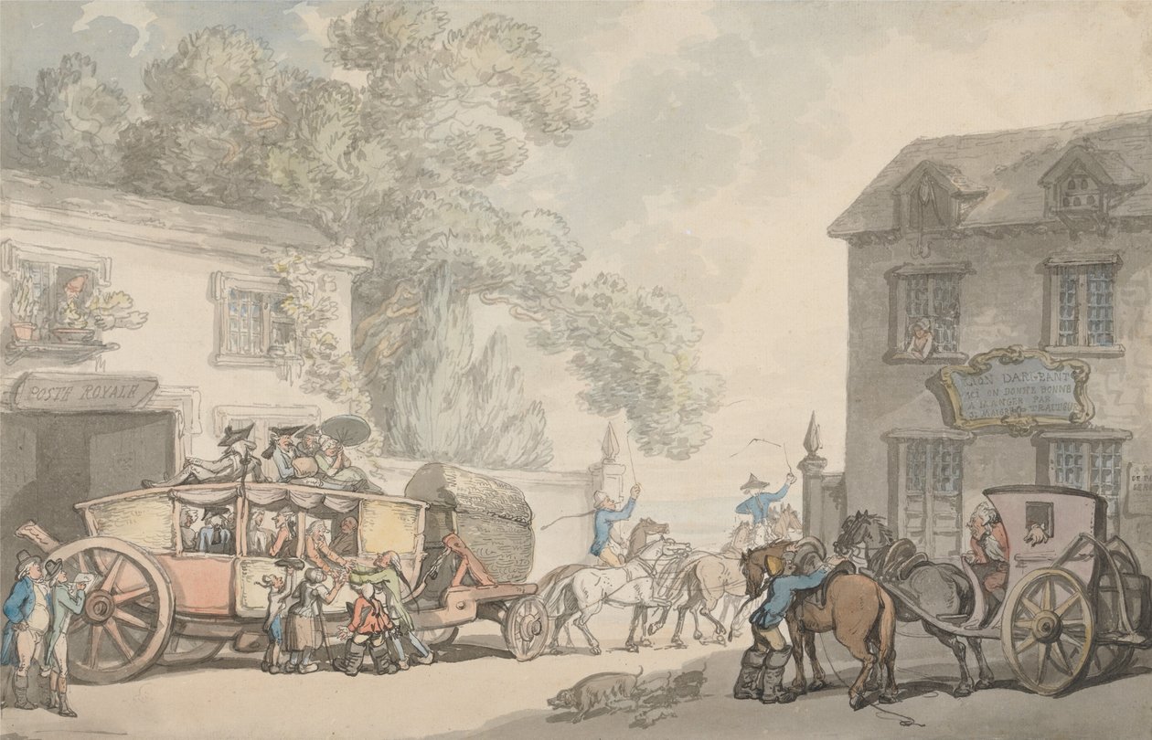 Matkustaminen Ranskassa tekijältä Thomas Rowlandson
