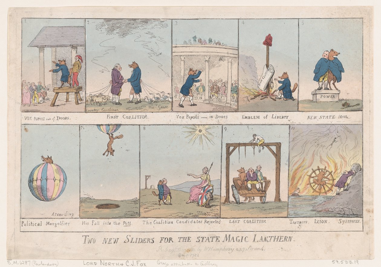 Kaksi uutta diaa State Magic Lanternille, 29. joulukuuta 1783, 29. joulukuuta 1783. tekijältä Thomas Rowlandson