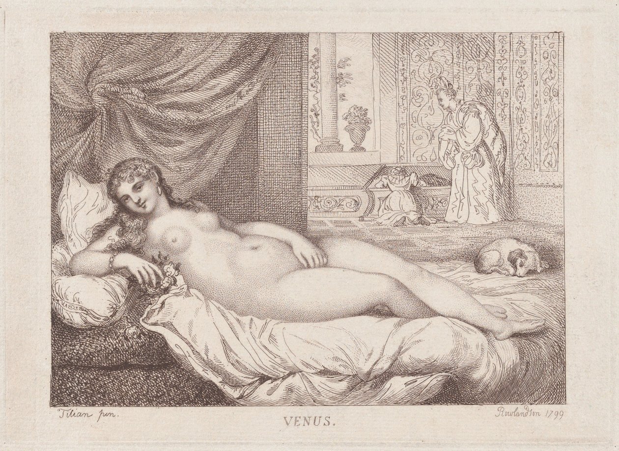 Urbinon Venus, 1799, 1799. tekijältä Thomas Rowlandson