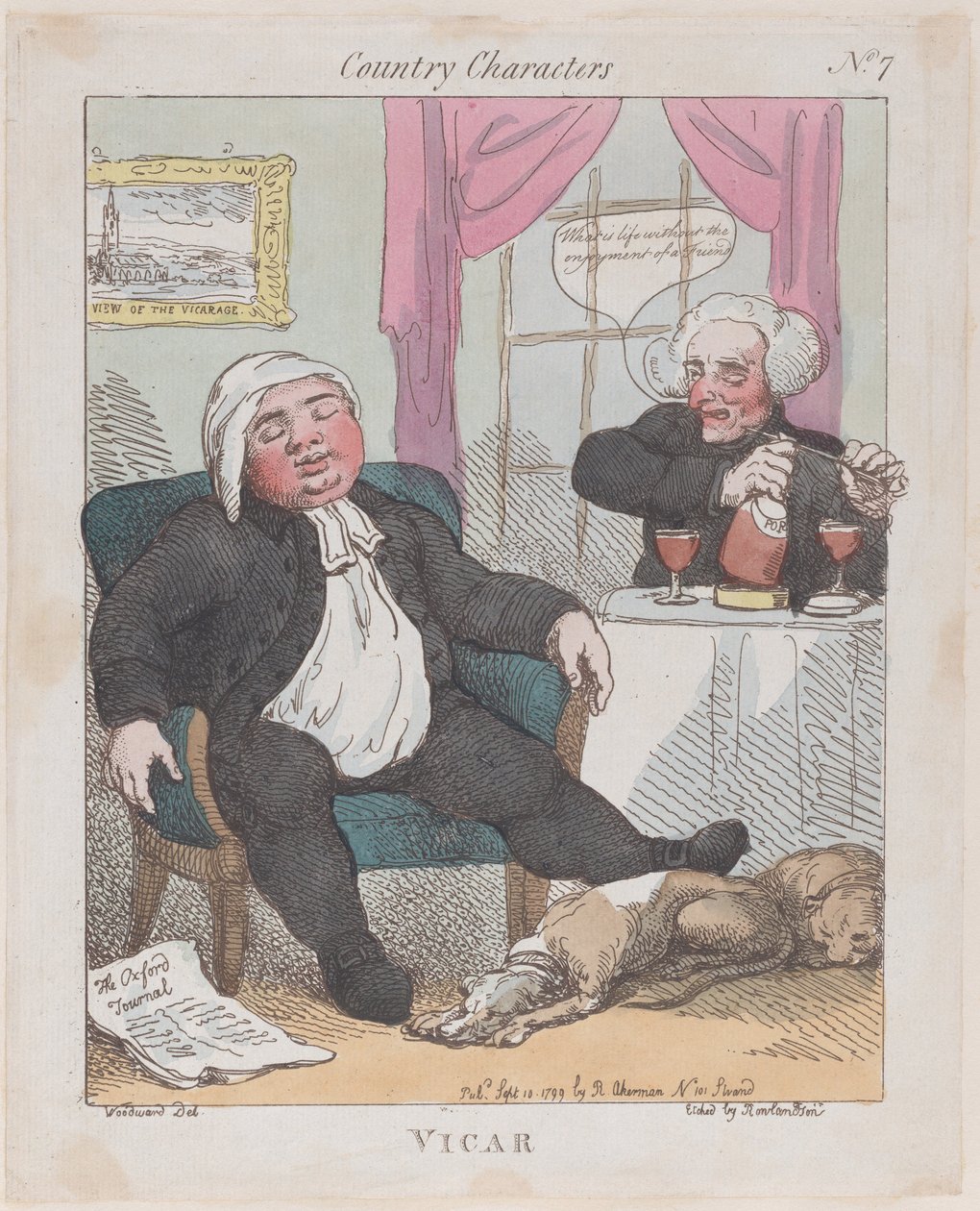 Kirkkoherra, 10. syyskuuta 1799, 10 syyskuuta 1799. tekijältä Thomas Rowlandson