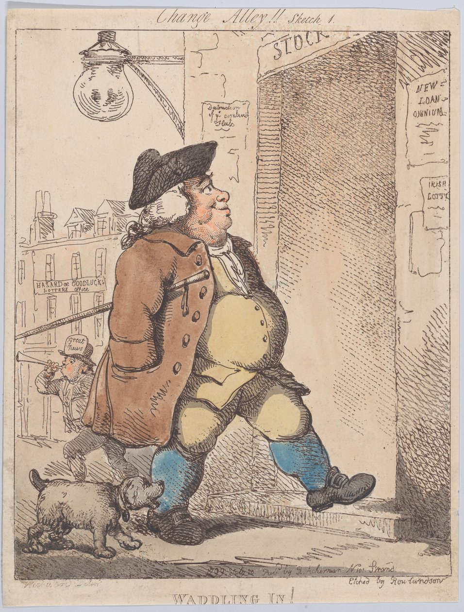 Waddling In!, 1. elokuuta 1799, 1. elokuuta 1799. tekijältä Thomas Rowlandson