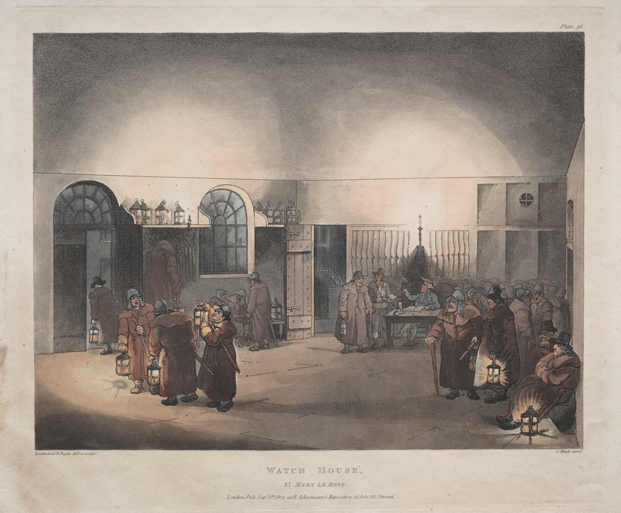 Watch House, St. Mary Le Boue tekijältä Thomas Rowlandson