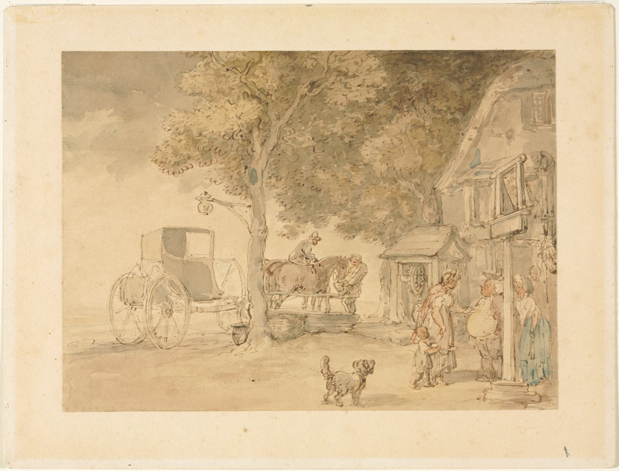 Hevosten juotto tekijältä Thomas Rowlandson