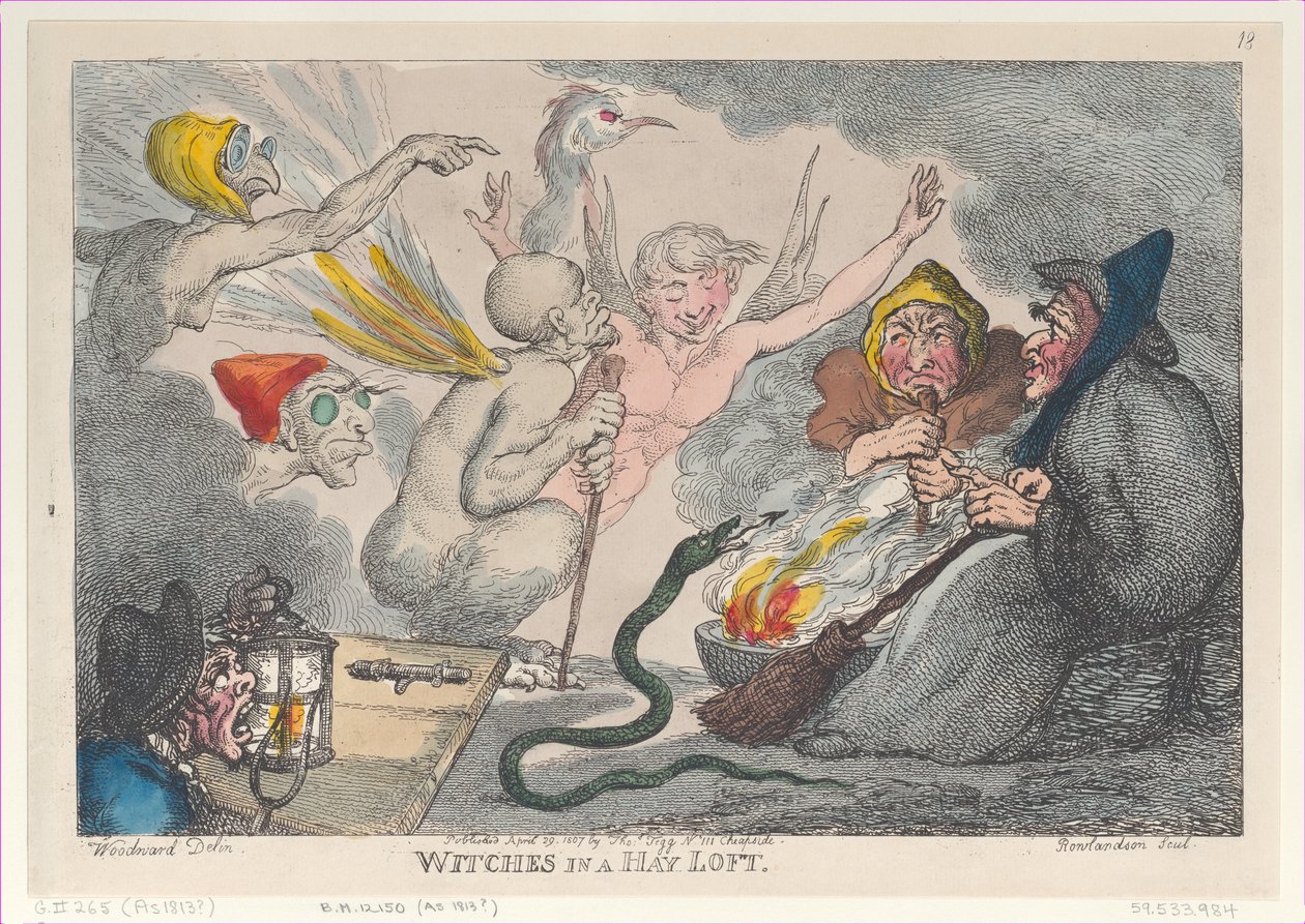 Noidat heinäparvella, 29. huhtikuuta 1807, 29. huhtikuuta 1807. tekijältä Thomas Rowlandson