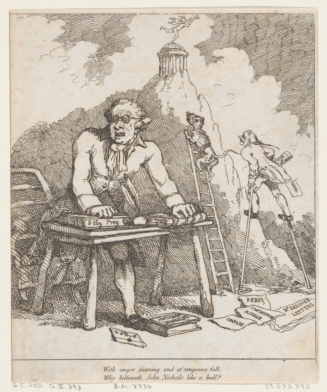 With Anger Foaming..., Benevolent Epistle, 1790., 1790. tekijältä Thomas Rowlandson