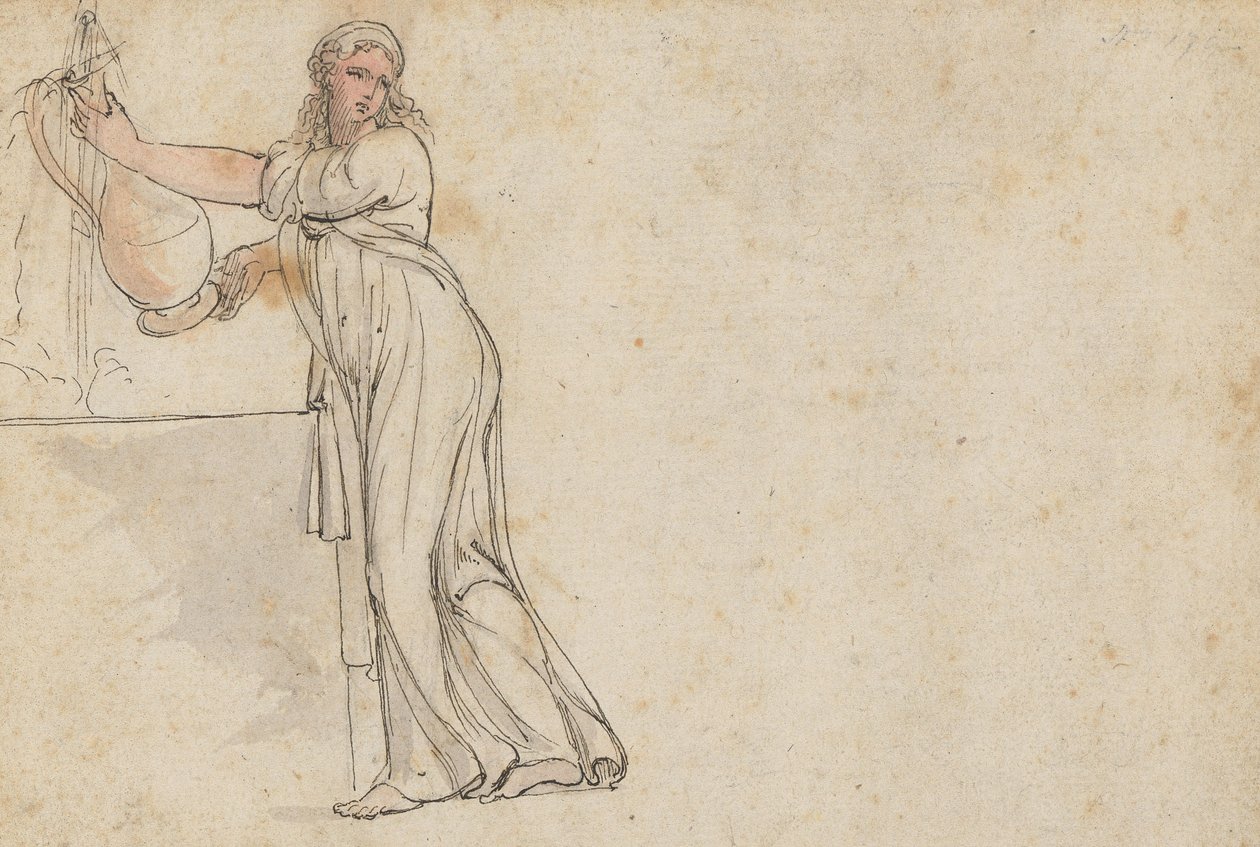 Nainen kaivolla tekijältä Thomas Rowlandson