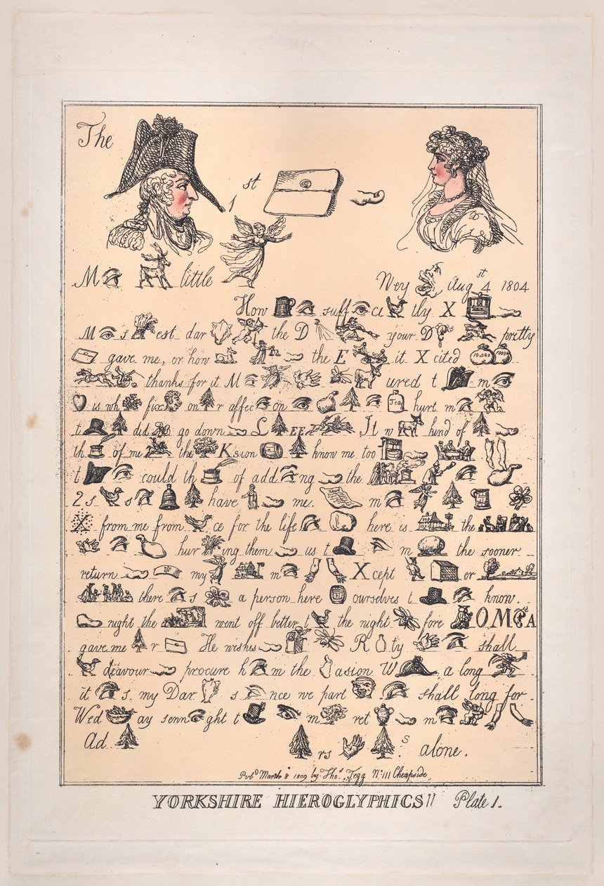 Yorkshiren hieroglyfit, levy 1, 8. maaliskuuta 1809, 8. maaliskuuta 1809. tekijältä Thomas Rowlandson