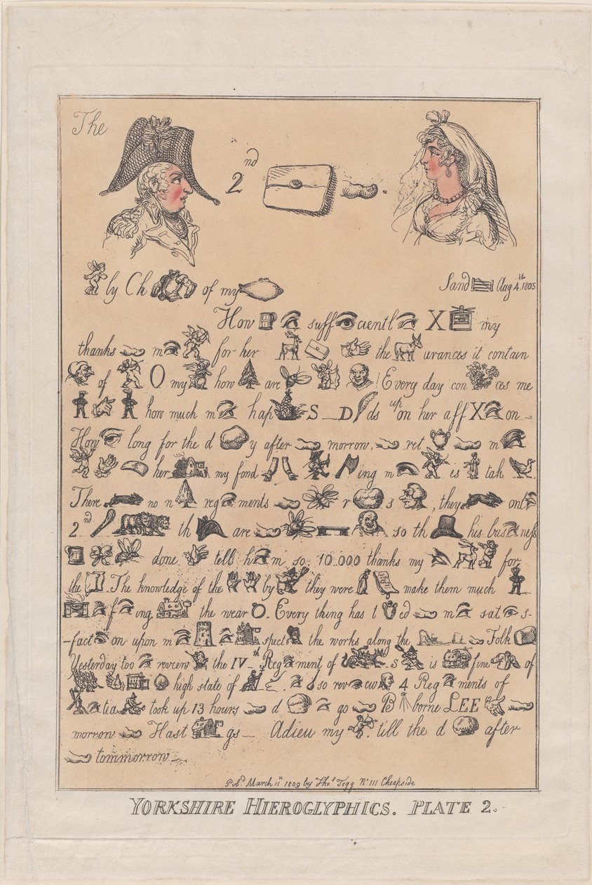 Yorkshiren hieroglyfit, levy 2, 11. maaliskuuta 1809, 11. maaliskuuta 1809. tekijältä Thomas Rowlandson
